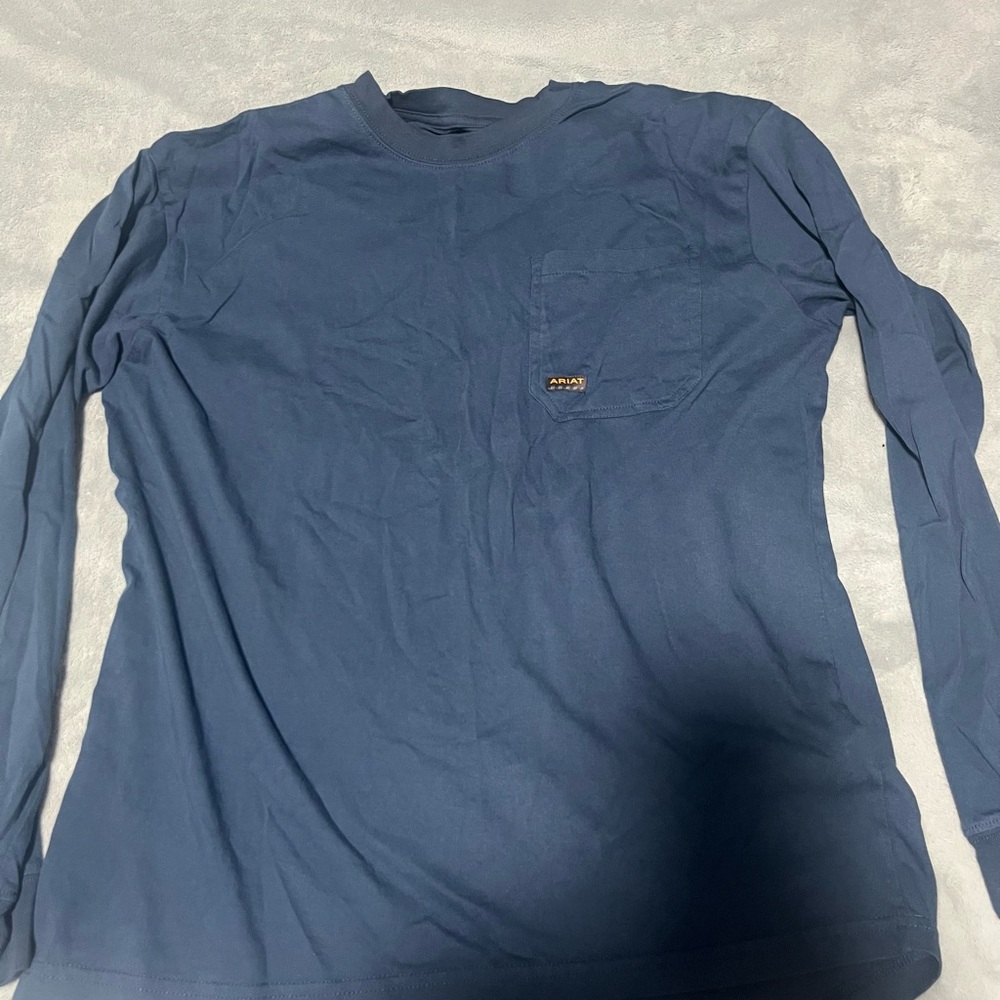 Ariat Rebar Men's Blue Long Sleeve Shirt